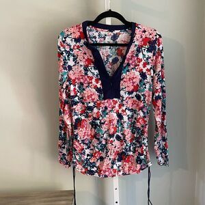 Lands’ End Cinched Floral Top